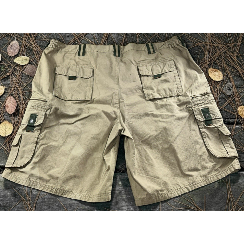 Big & Tall Men's Boulder Creek Khaki Cargo Shorts Sz 48 Tall 3XL 11" Inseam - Picture 5 of 6